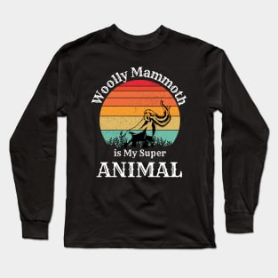 Woolly Mammoth is My Super  Animal Sunset men boys Long Sleeve T-Shirt